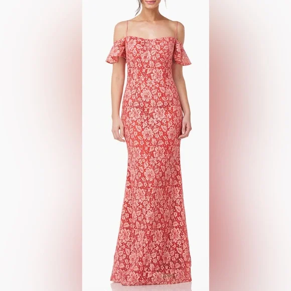 open lace back dress Sweet Petunia Mermaid Gown– Teuta Matoshi